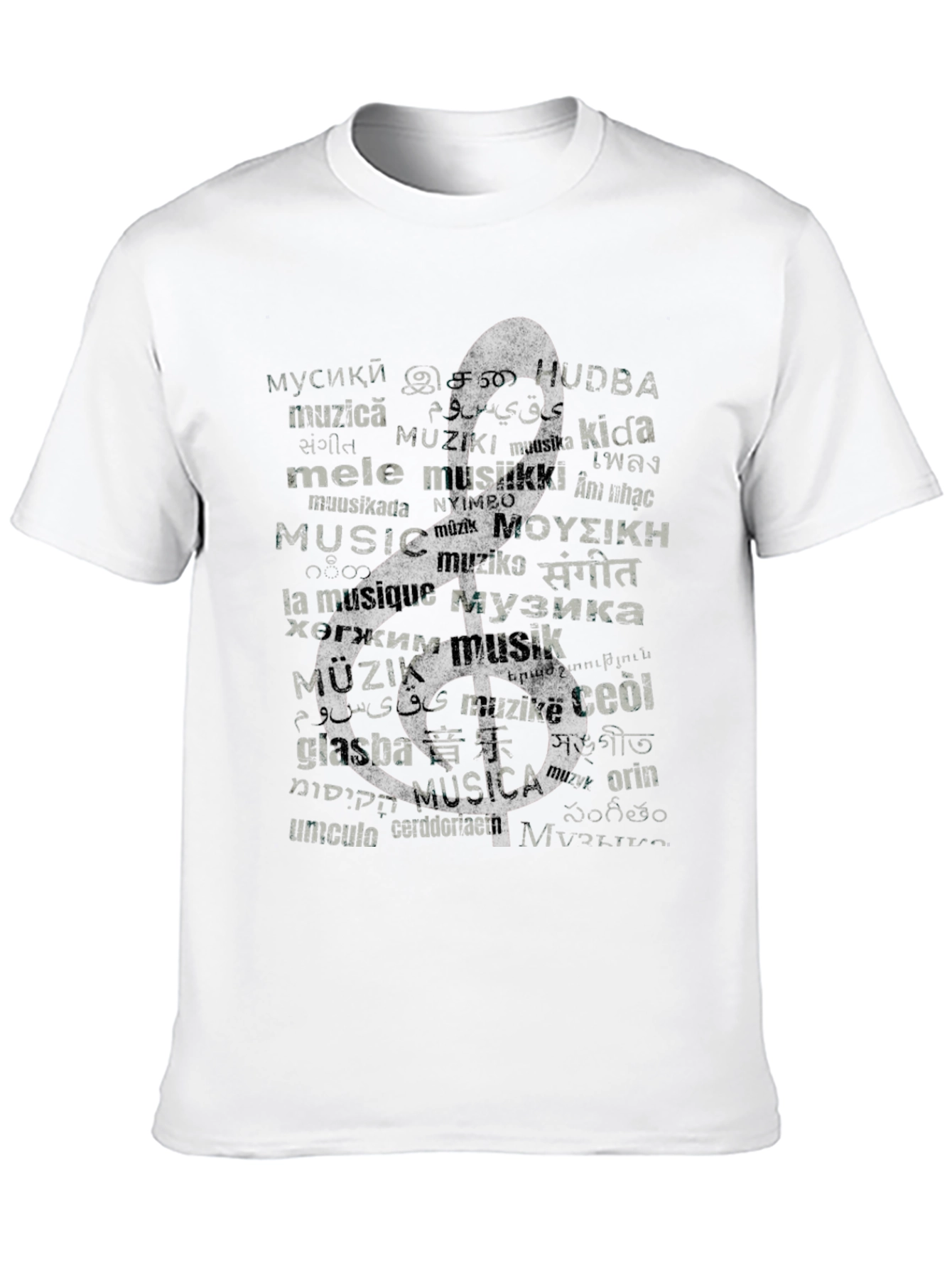 Multilingual Music Graphic T-Shirt