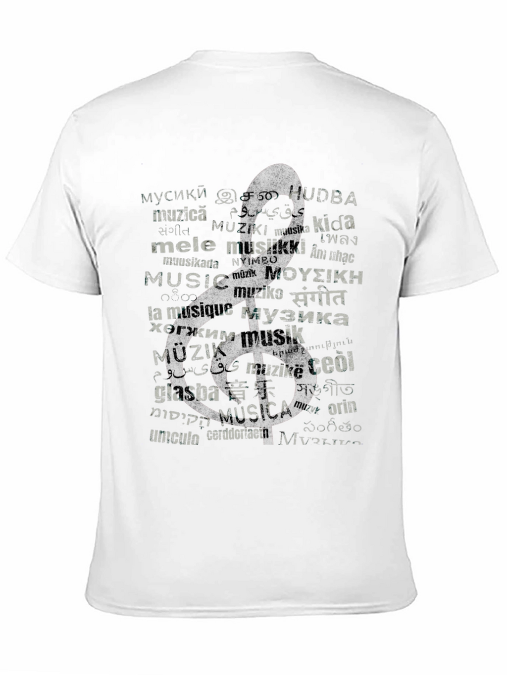 Multilingual Music Graphic T-Shirt