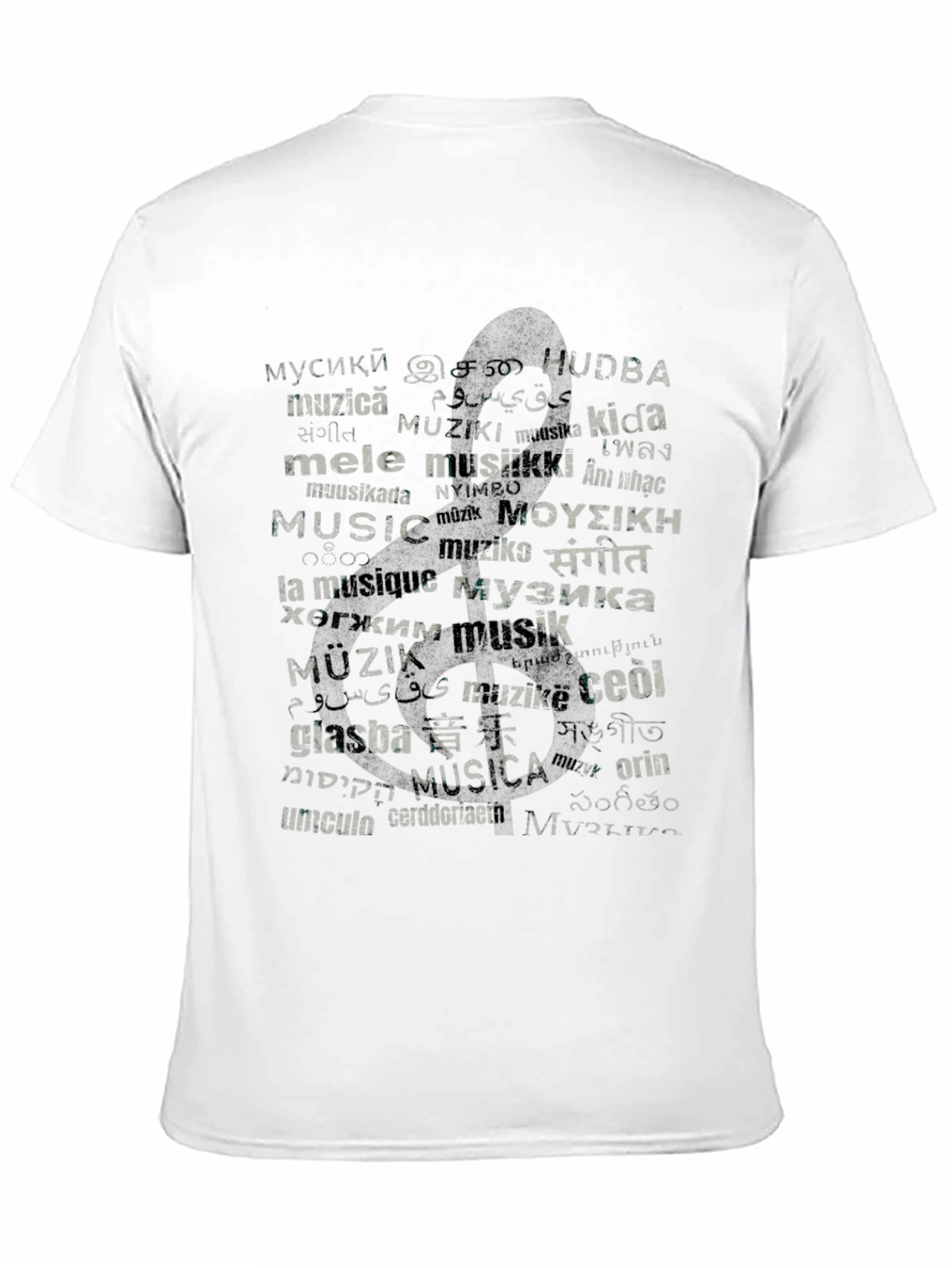 Multilingual Music Graphic T-Shirt