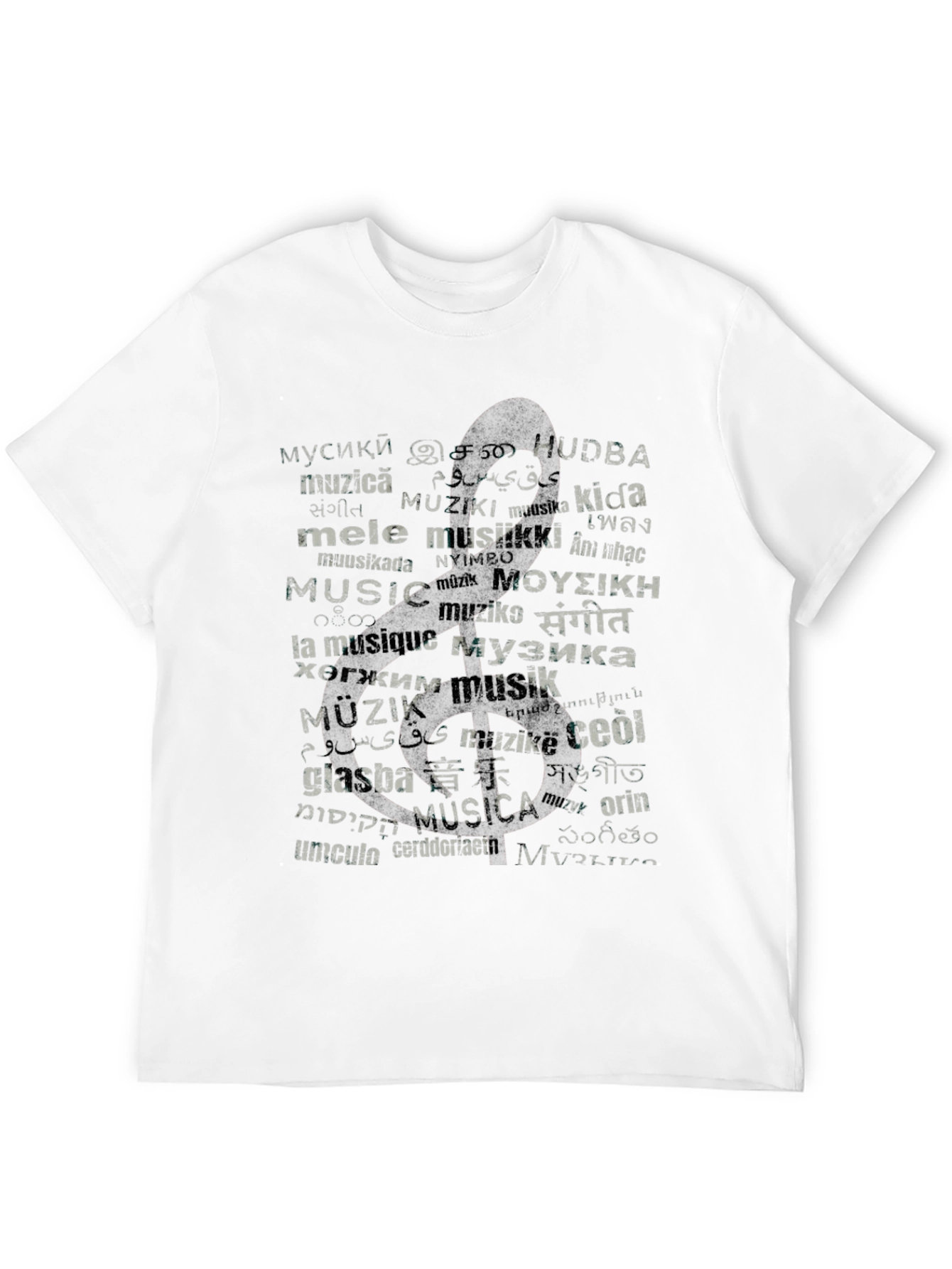 Multilingual Music Graphic T-Shirt