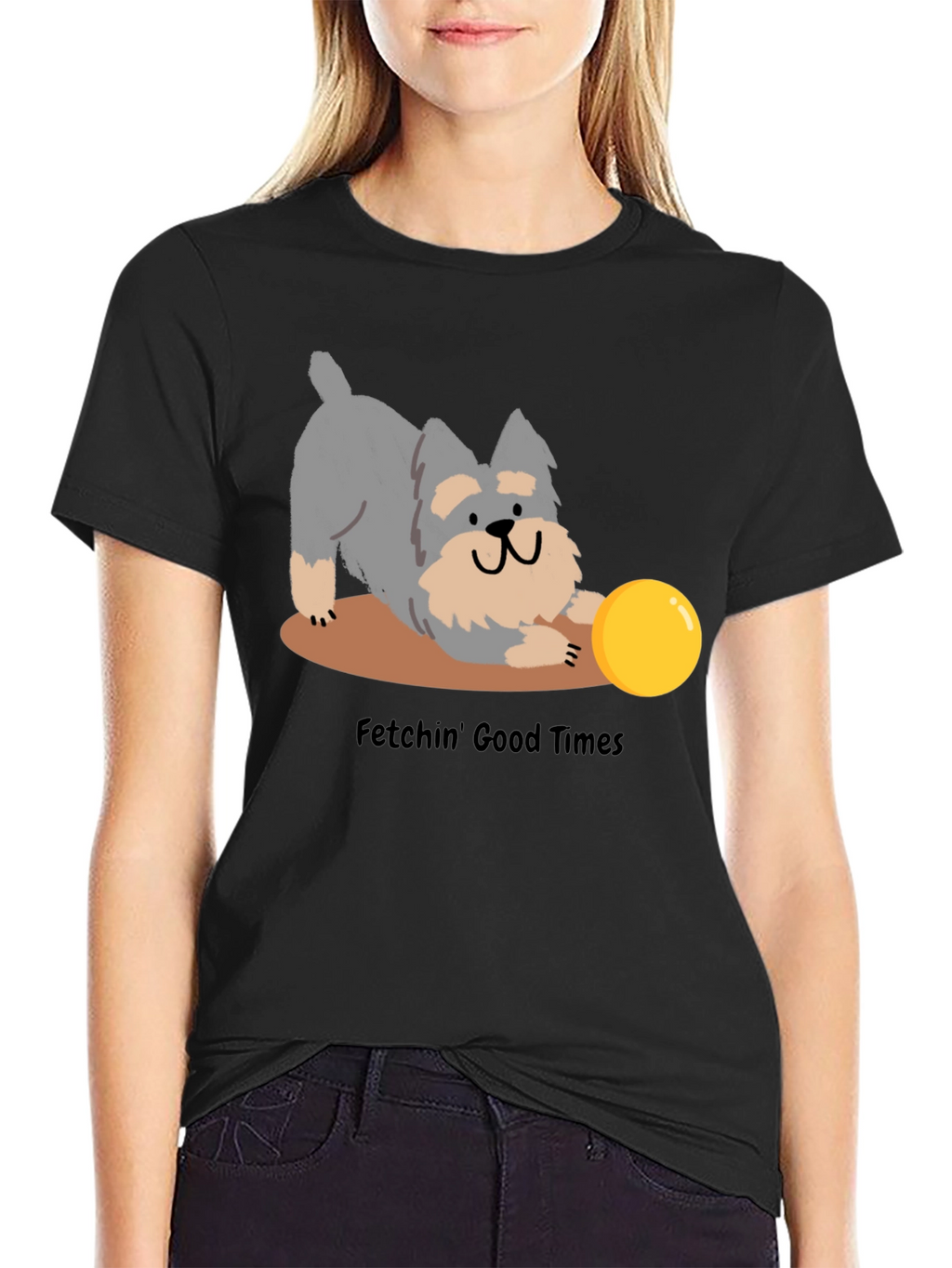 Fetchin Good Times Dog Graphic T-Shirt