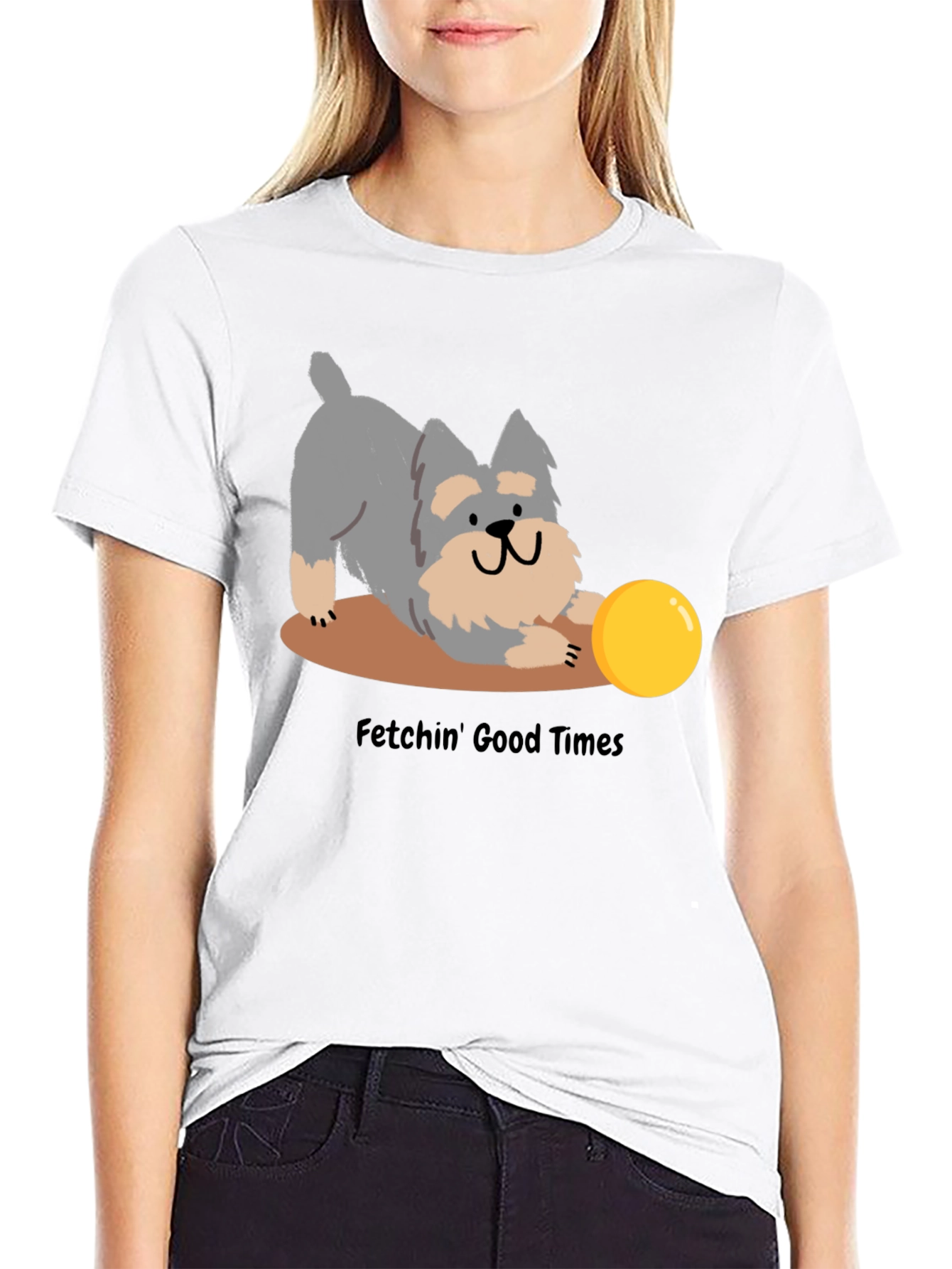 Fetchin Good Times Dog Graphic T-Shirt