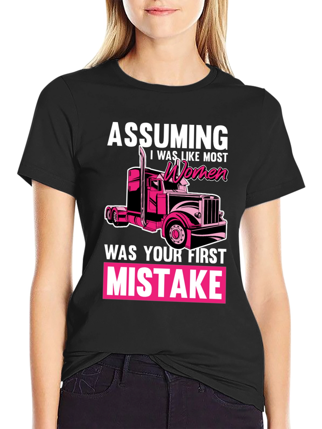 Trucker Woman Funny T-Shirt