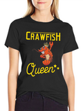 Crawfish Queen Graphic Tee - Funny Cajun Shirt