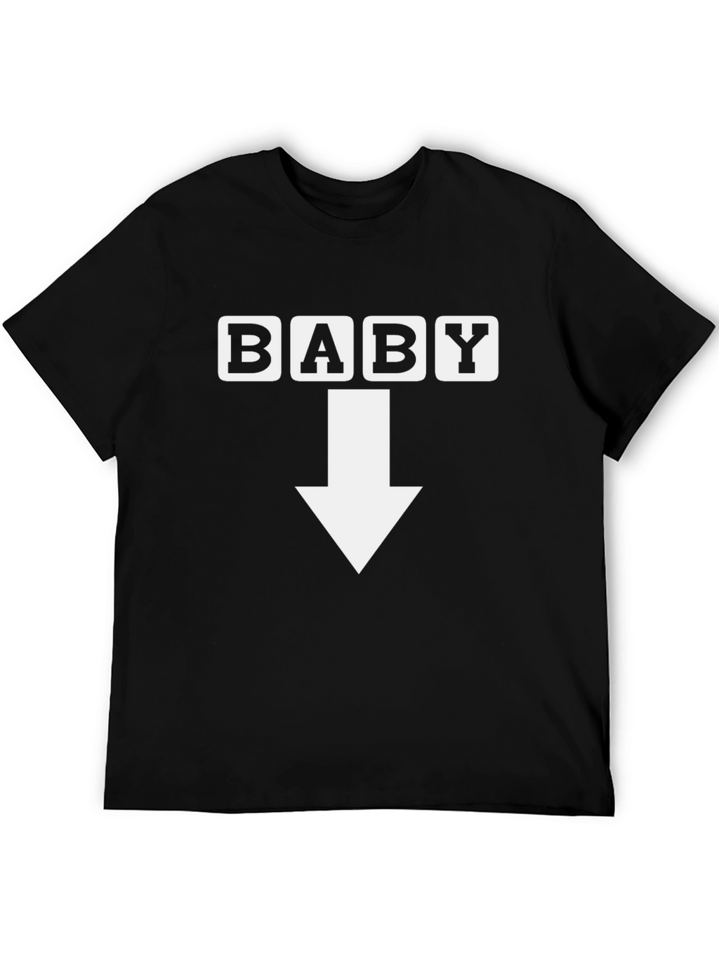 Baby Arrow Pointing Down Black T-Shirt
