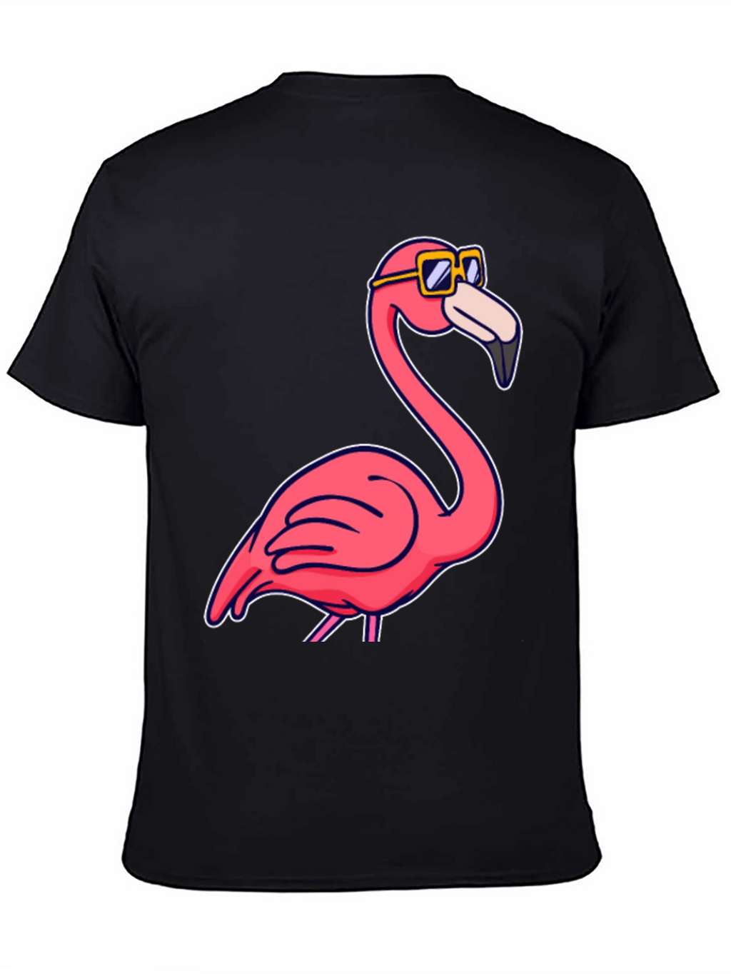 Cool Flamingo T-Shirt - Black Cotton Tee