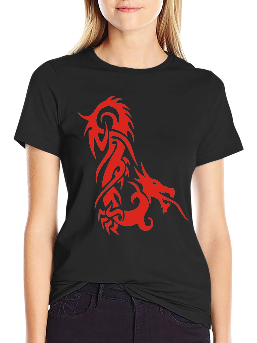 Dragon Graphic Tee - Stylish Mens Black T-Shirt