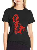 Dragon Graphic Tee - Stylish Mens Black T-Shirt