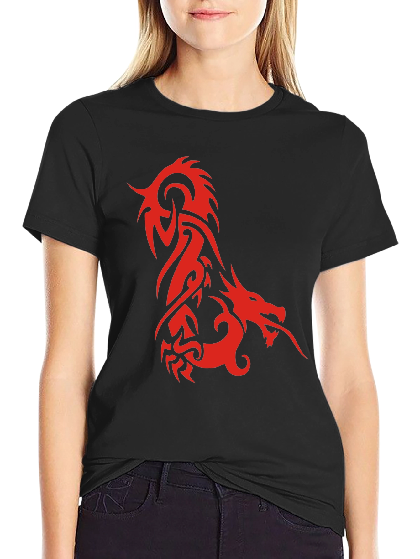 Dragon Graphic Tee - Stylish Mens Black T-Shirt