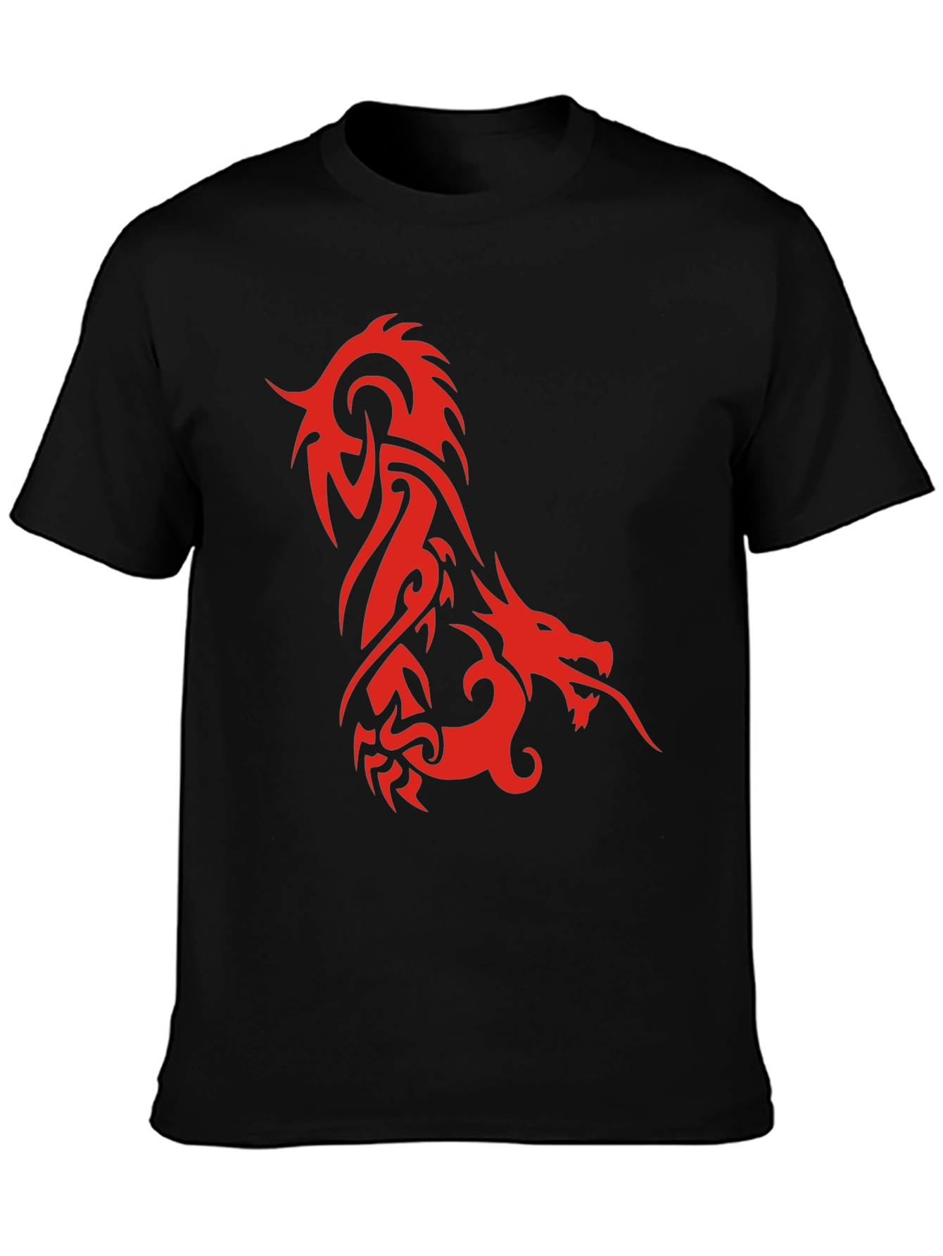 Dragon Graphic Tee - Stylish Mens Black T-Shirt