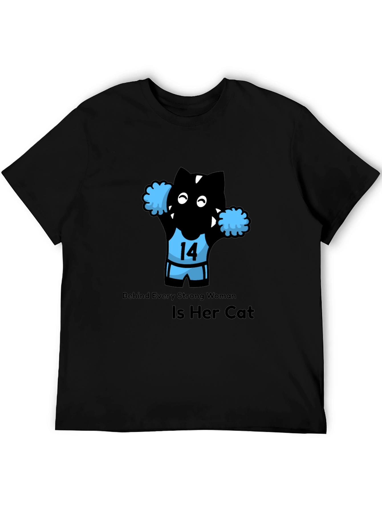 Funny Cat Cheerleader T-Shirt - Strong Women Support Cats!