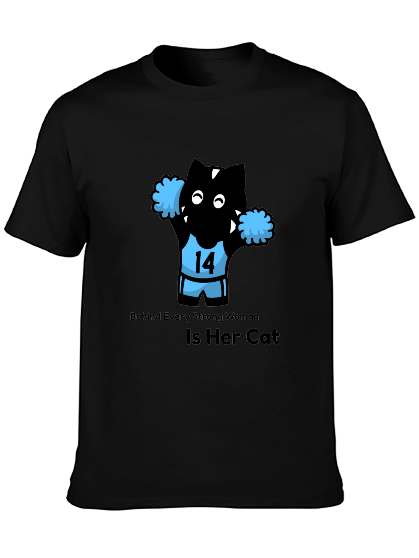 Funny Cat Cheerleader T-Shirt - Strong Women Support Cats!