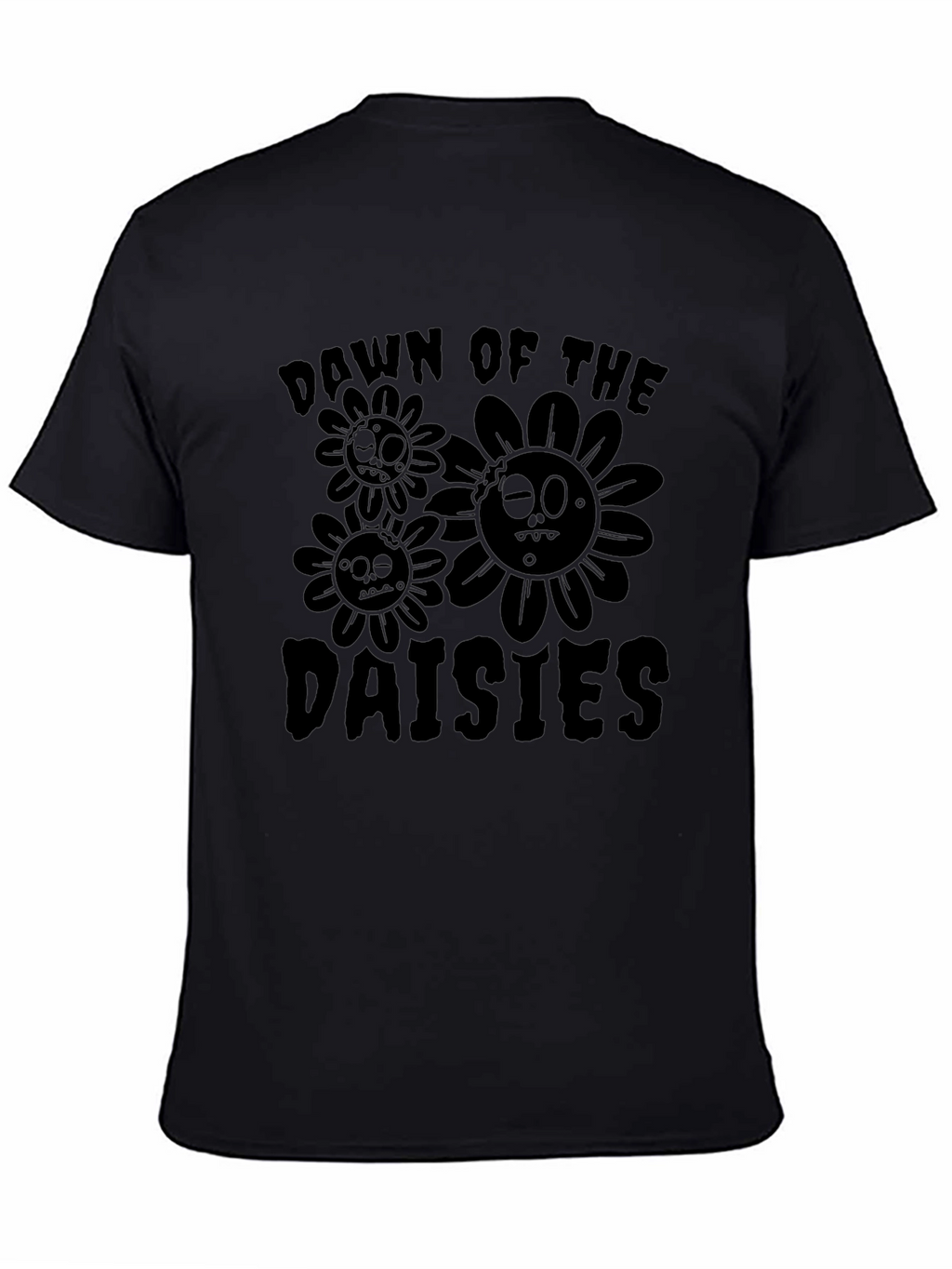 Dawn of the Daisies Black T-Shirt