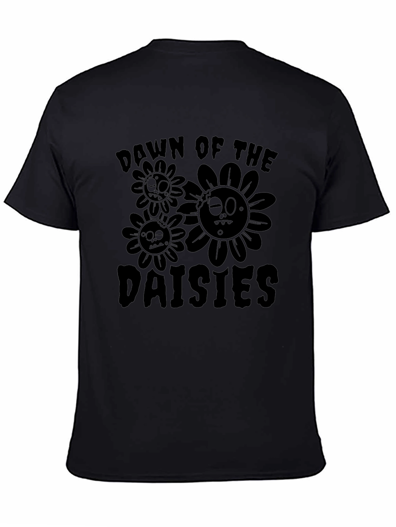 Dawn of the Daisies Black T-Shirt