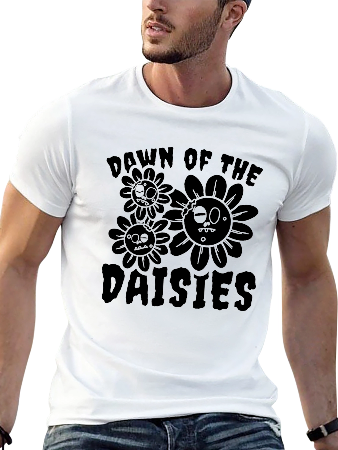 Dawn of the Daisies Black T-Shirt