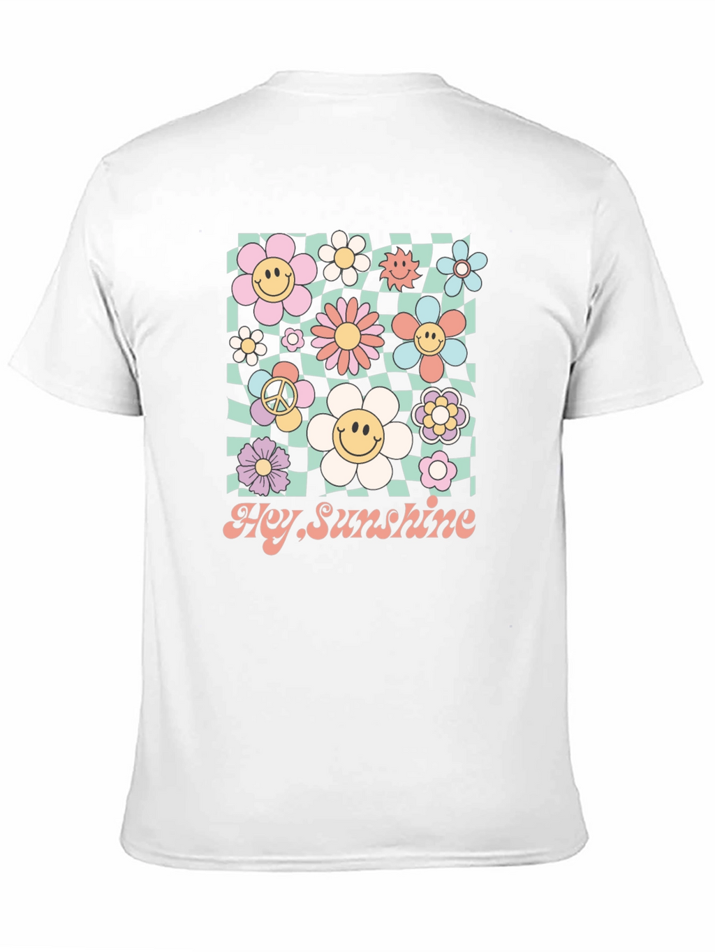 Hey Sunshine Smiley Flower Graphic Tee