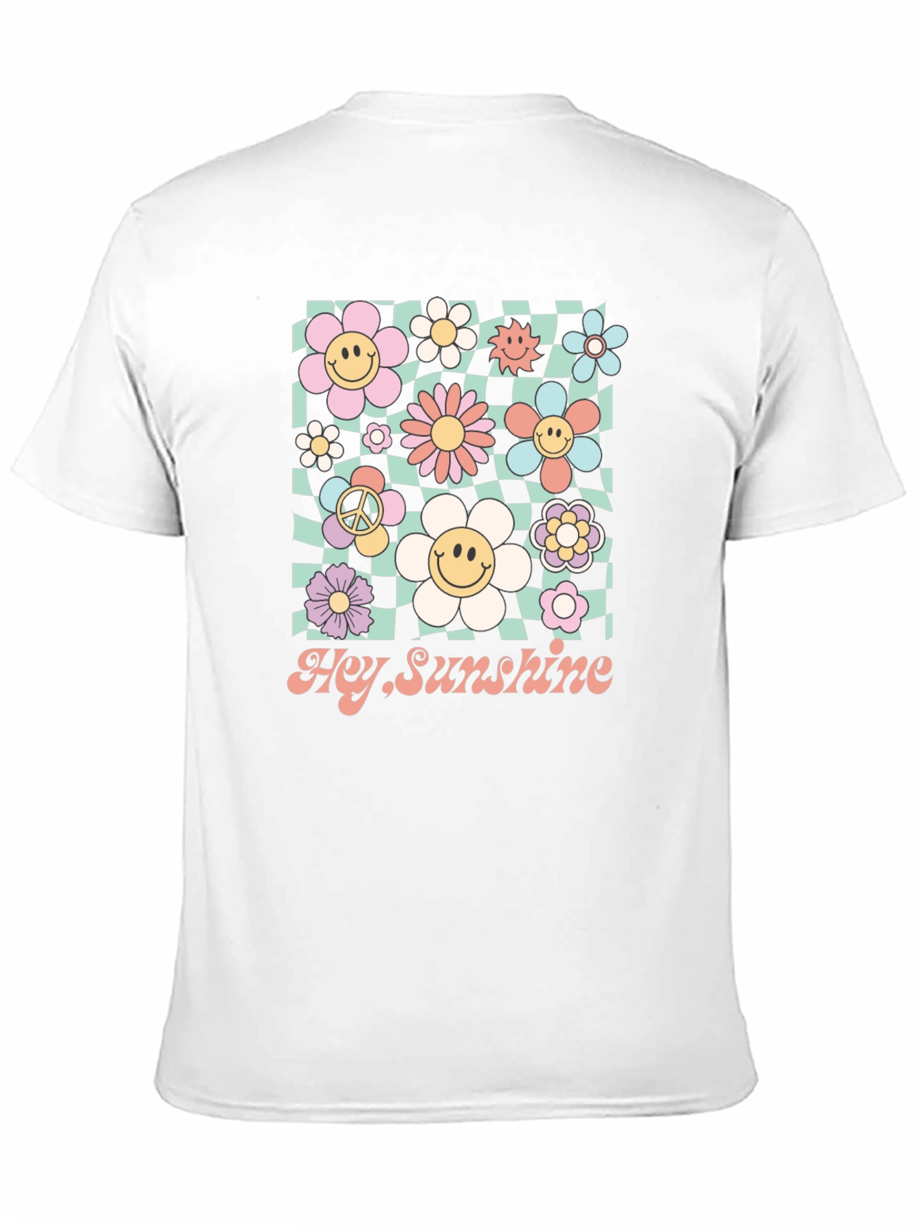 Hey Sunshine Smiley Flower Graphic Tee