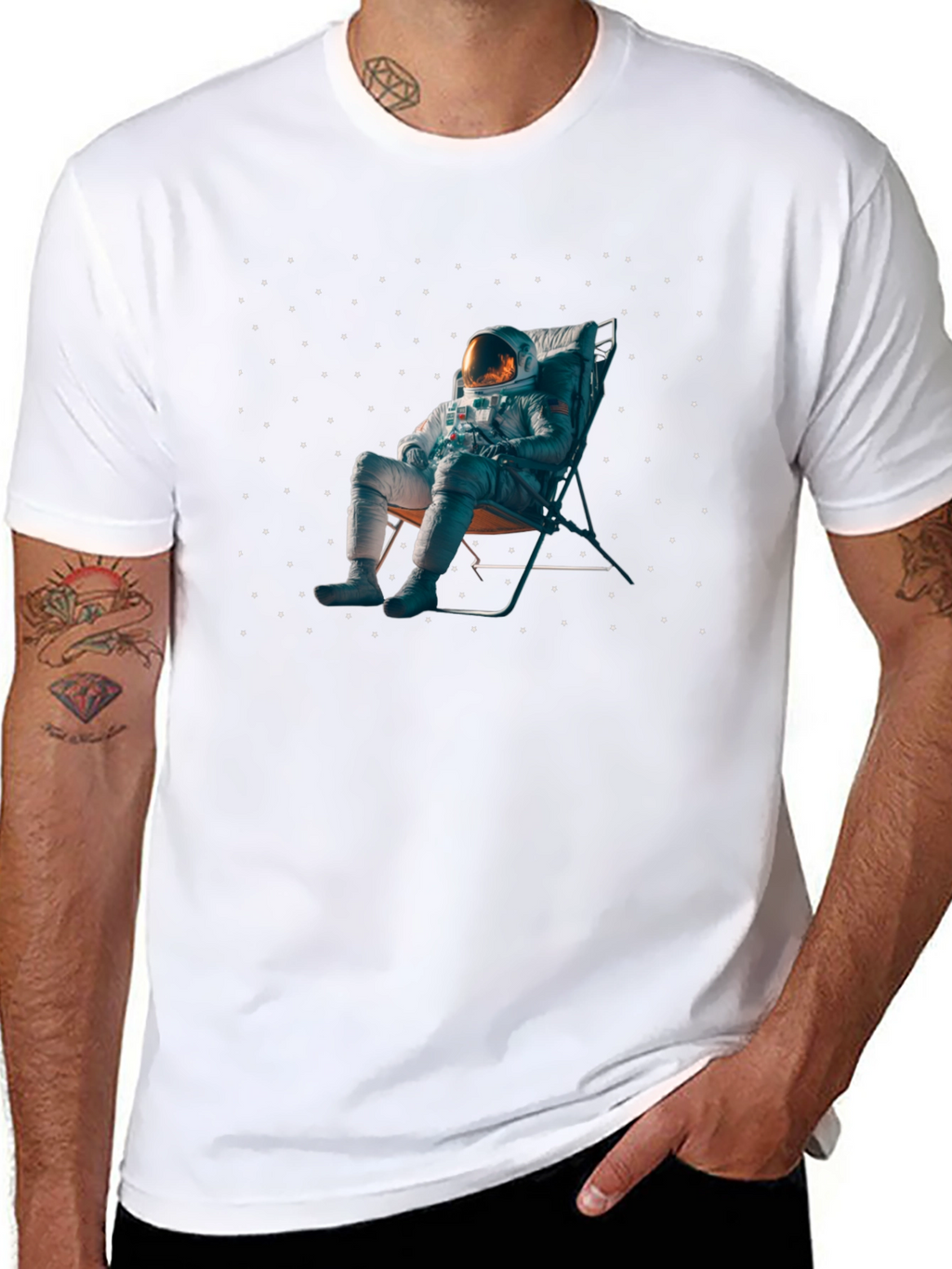 Astronaut Relaxing in Space T-Shirt