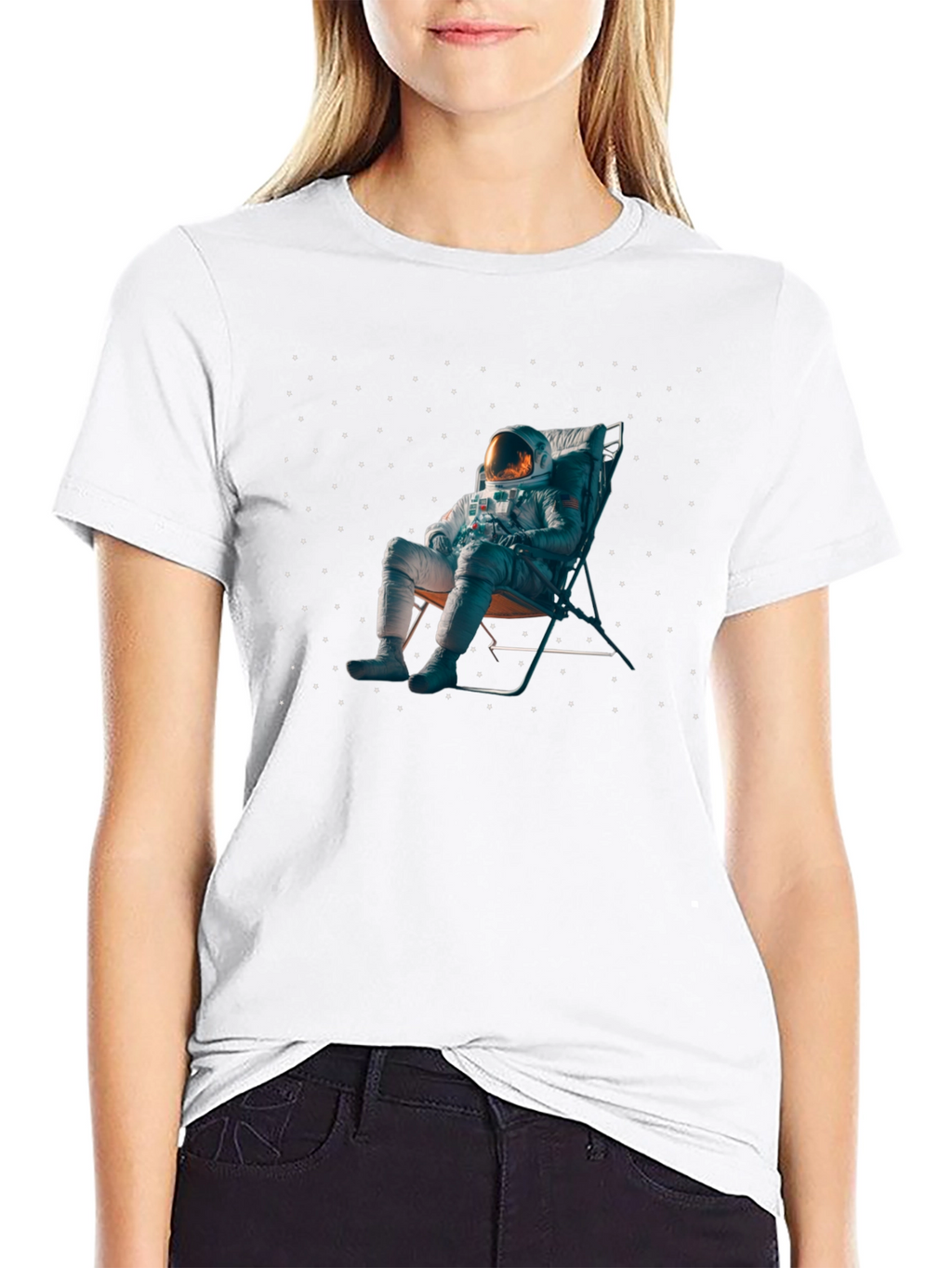 Astronaut Relaxing in Space T-Shirt