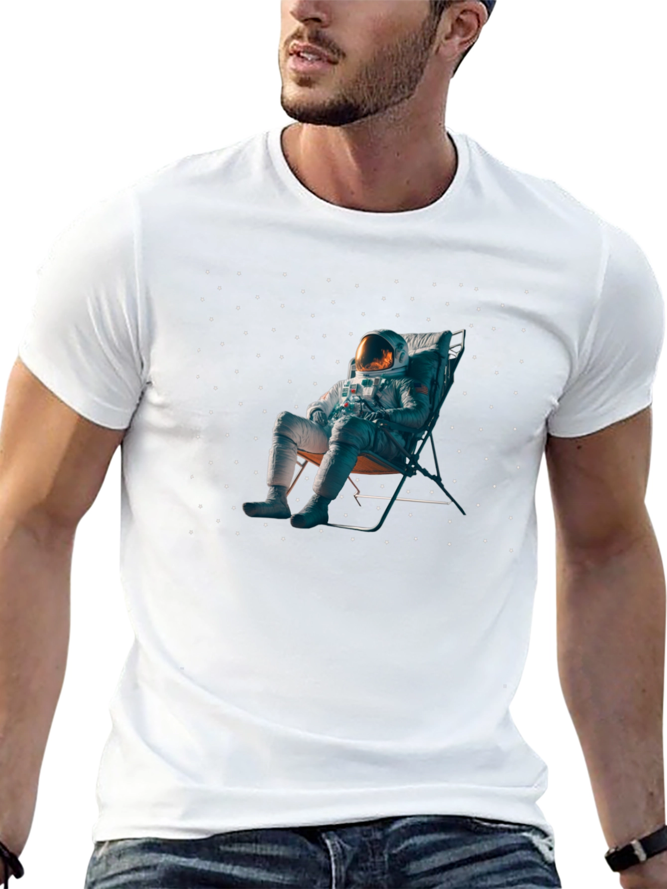 Astronaut Relaxing in Space T-Shirt