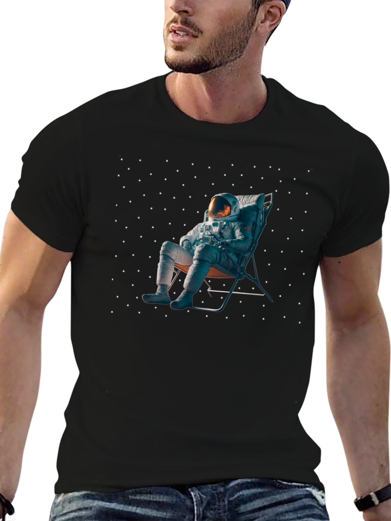 Astronaut Relaxing in Space T-Shirt
