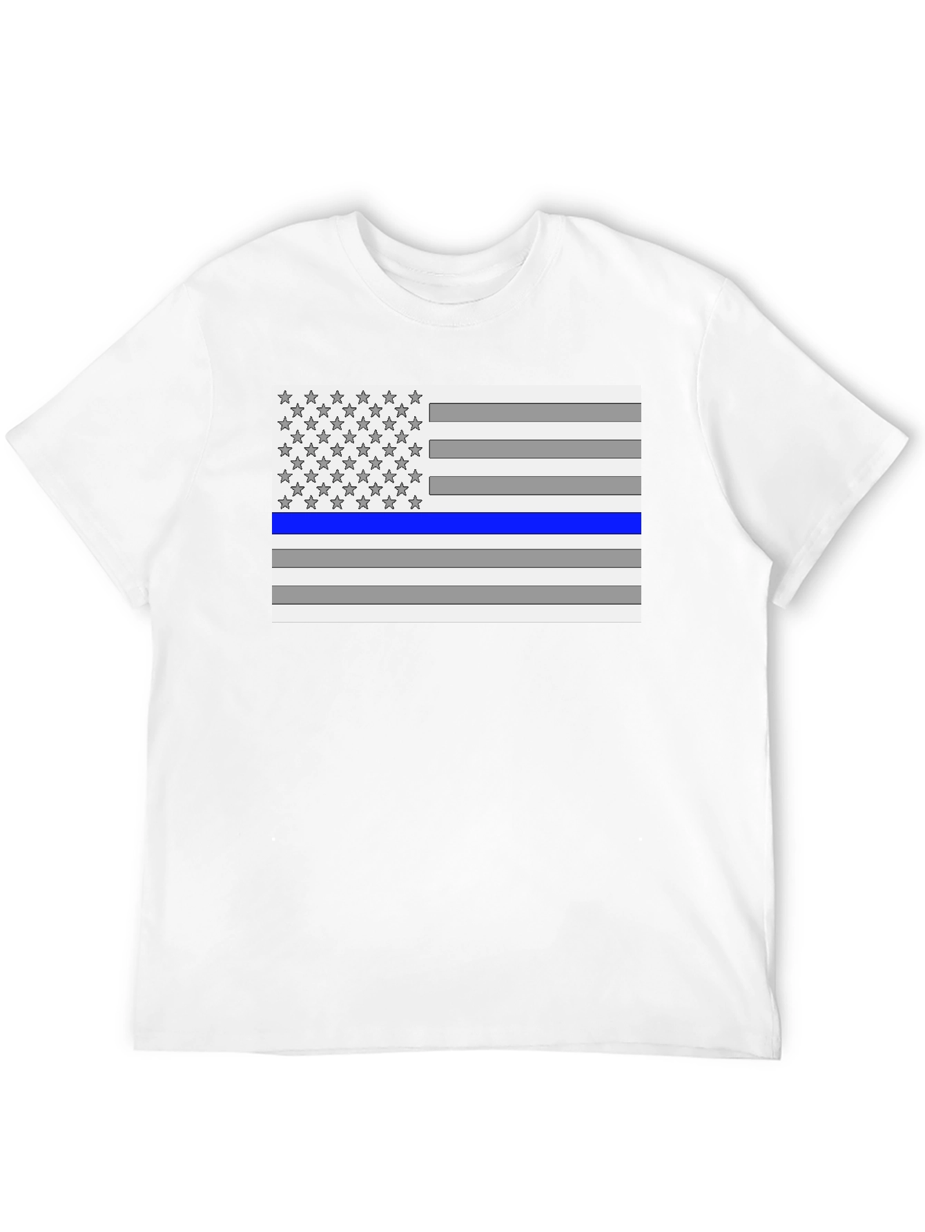 Thin Blue Line Flag Graphic T-Shirt