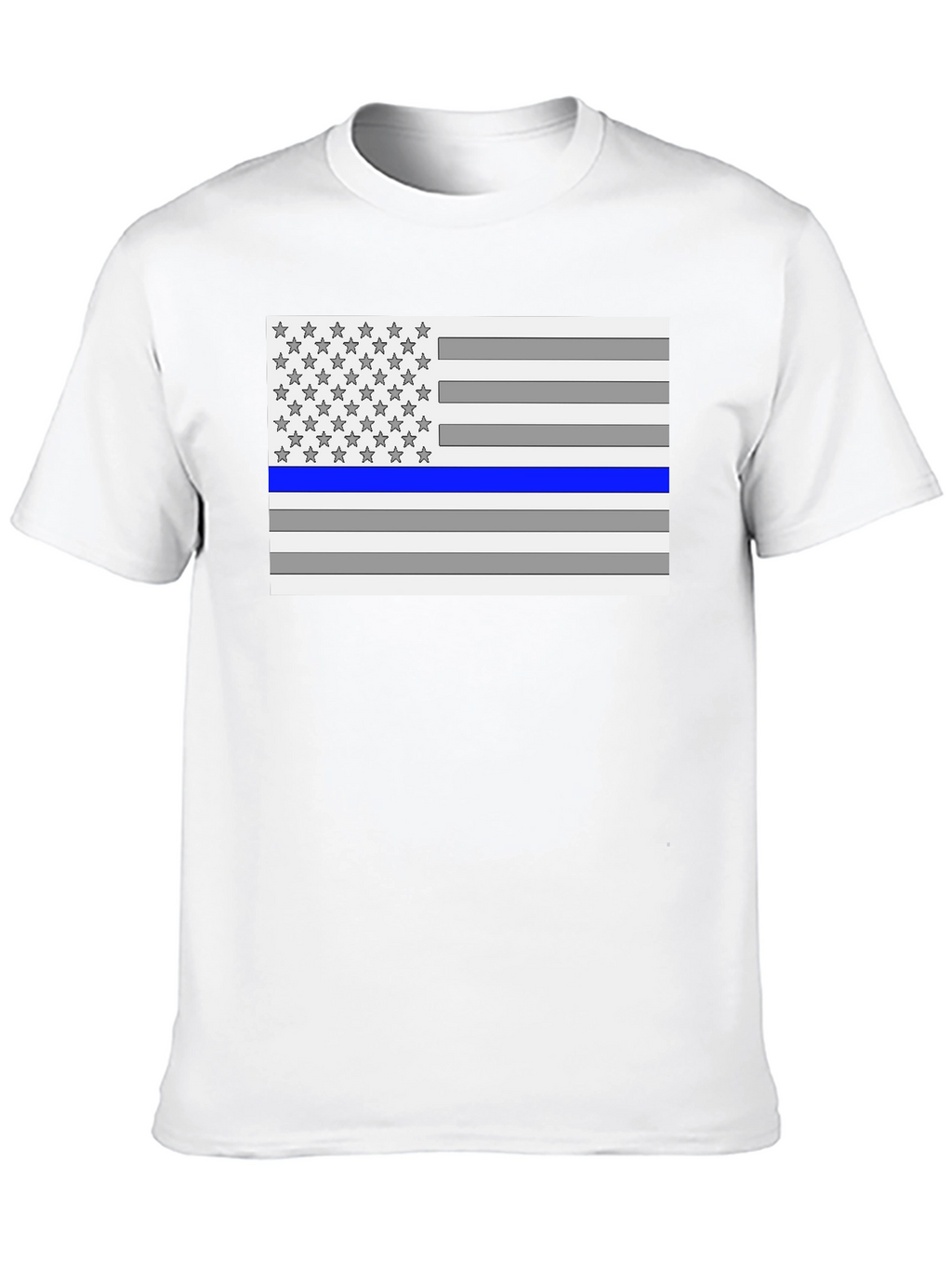 Thin Blue Line Flag Graphic T-Shirt