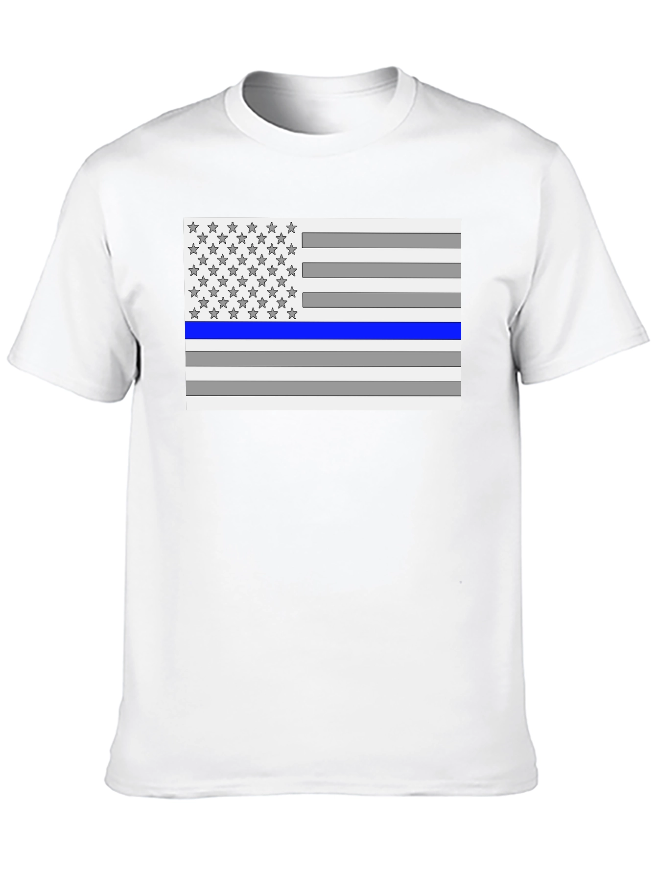 Thin Blue Line Flag Graphic T-Shirt
