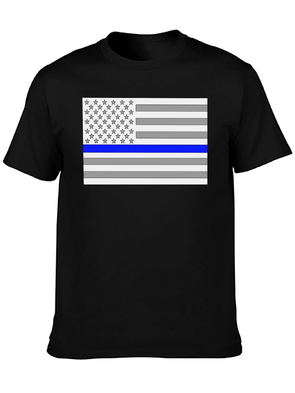 Thin Blue Line Flag Graphic T-Shirt