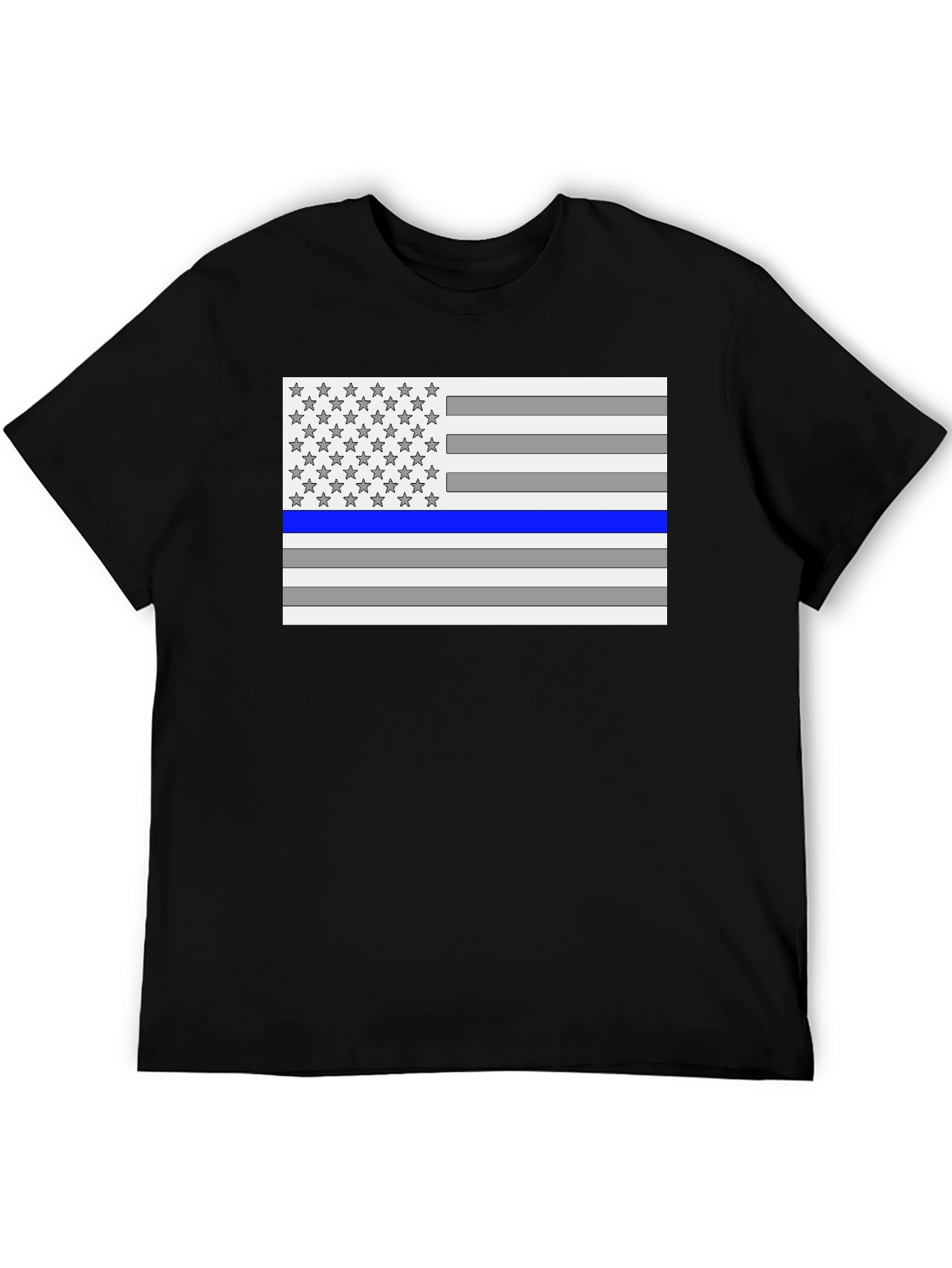 Thin Blue Line Flag Graphic T-Shirt