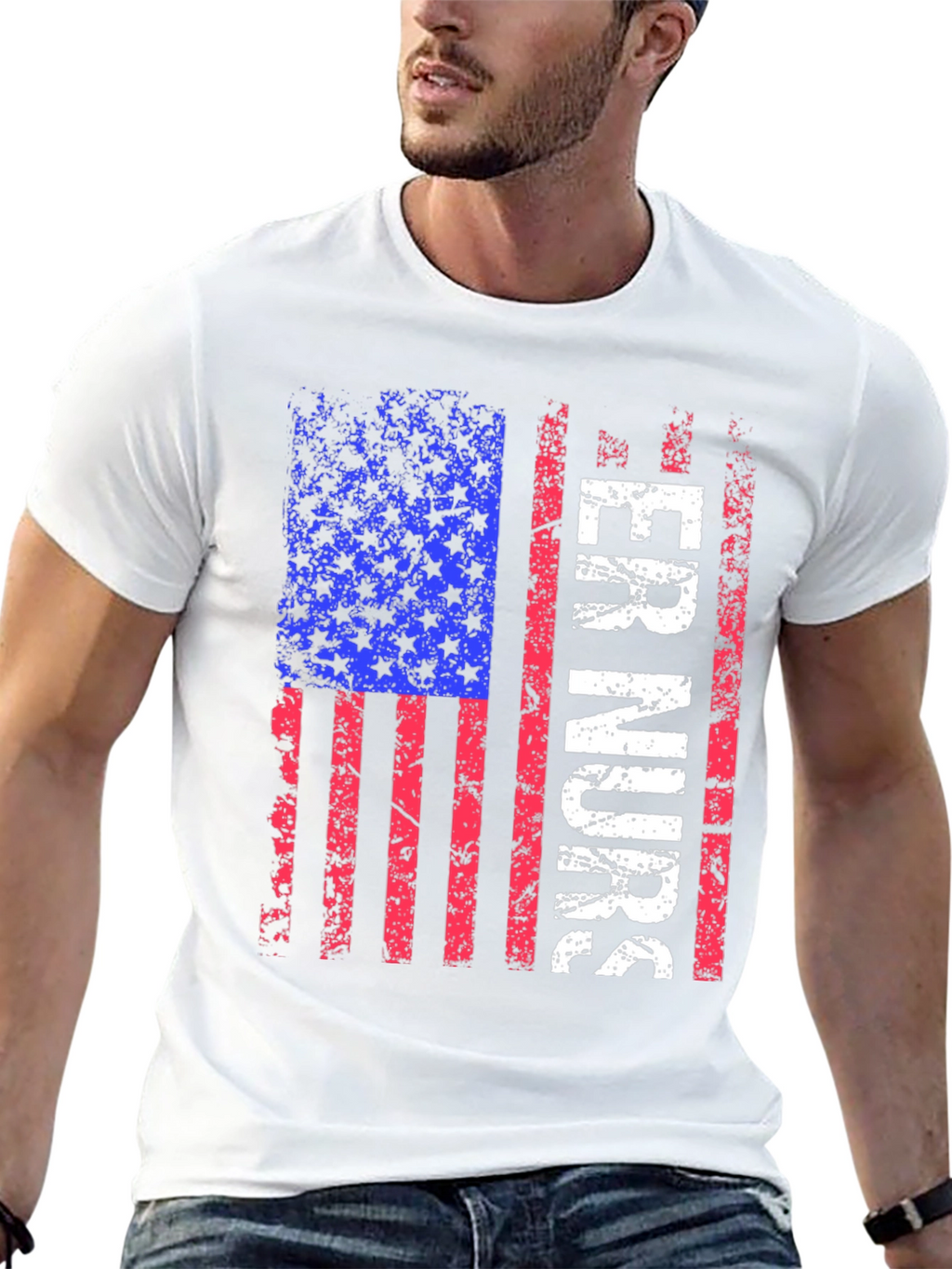 ER Nurse American Flag T-Shirt