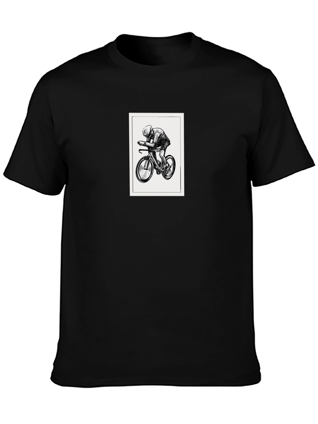 Cool Cyclist Graphic Tee - Black Cotton T-Shirt