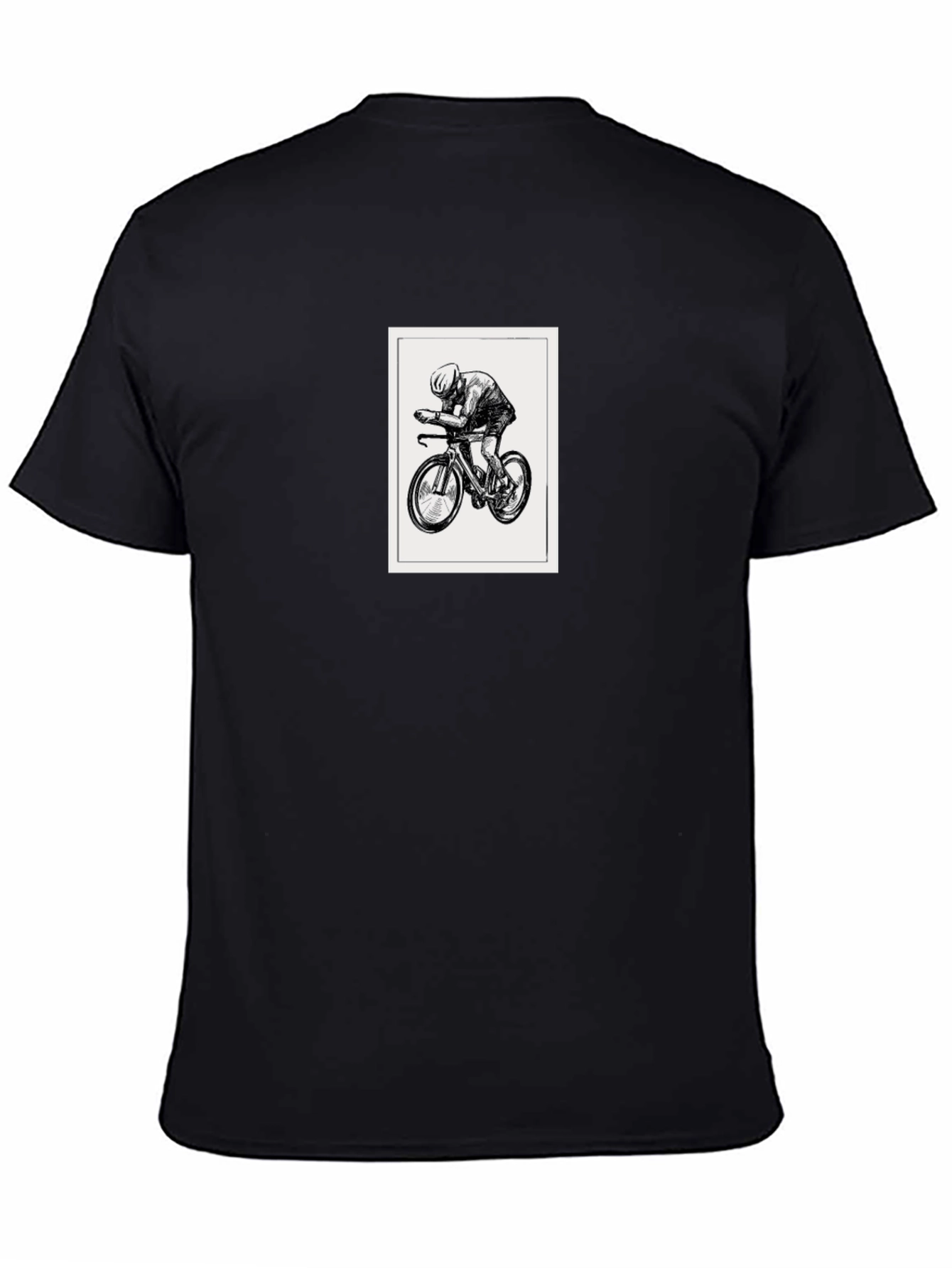 Cool Cyclist Graphic Tee - Black Cotton T-Shirt