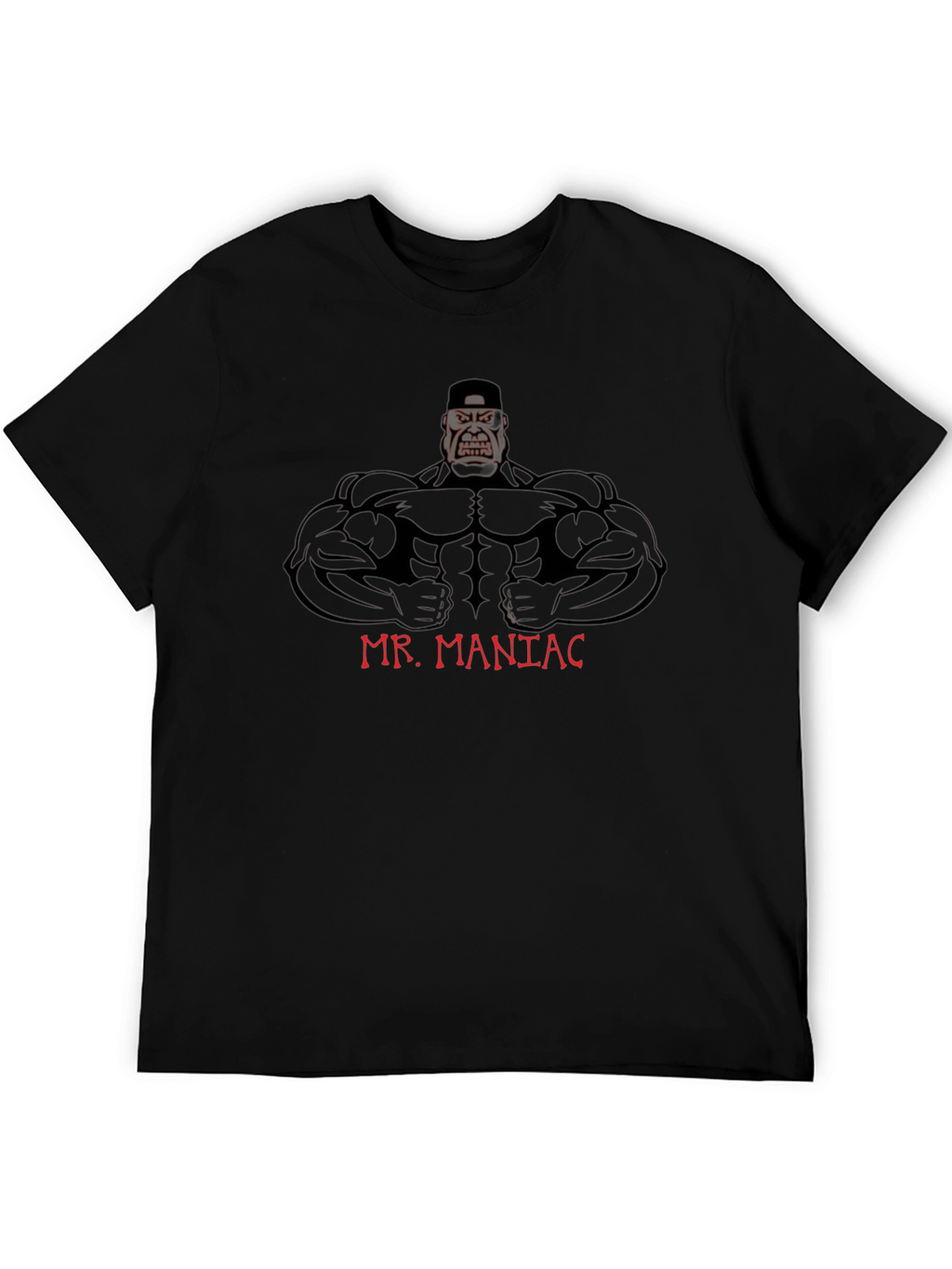 Mr. Maniac Graphic Tee - Black Cotton T-Shirt