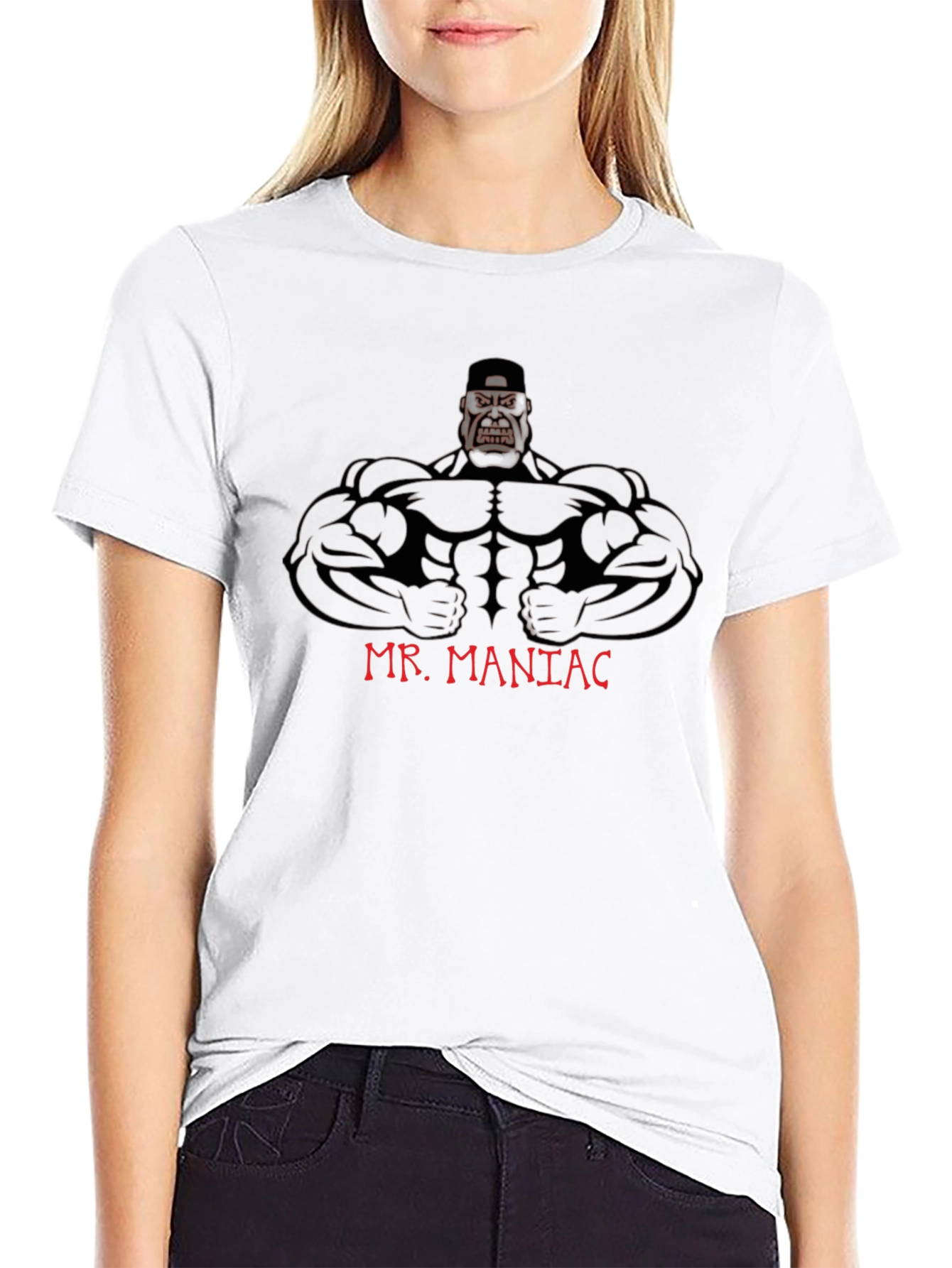 Mr. Maniac Graphic Tee - Black Cotton T-Shirt