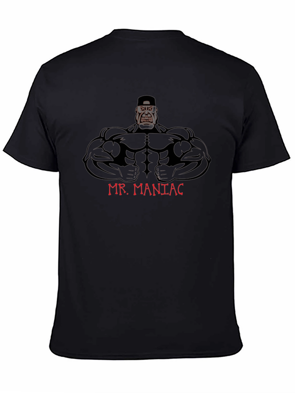 Mr. Maniac Graphic Tee - Black Cotton T-Shirt