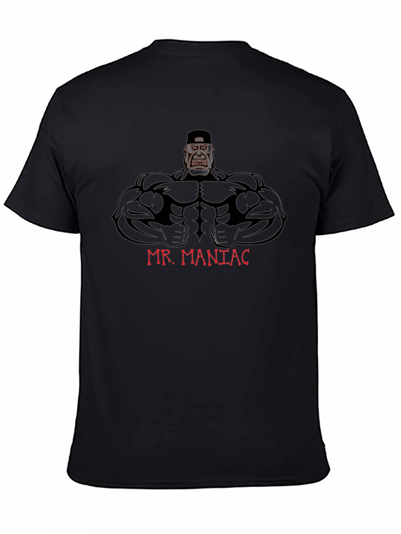Mr. Maniac Graphic Tee - Black Cotton T-Shirt