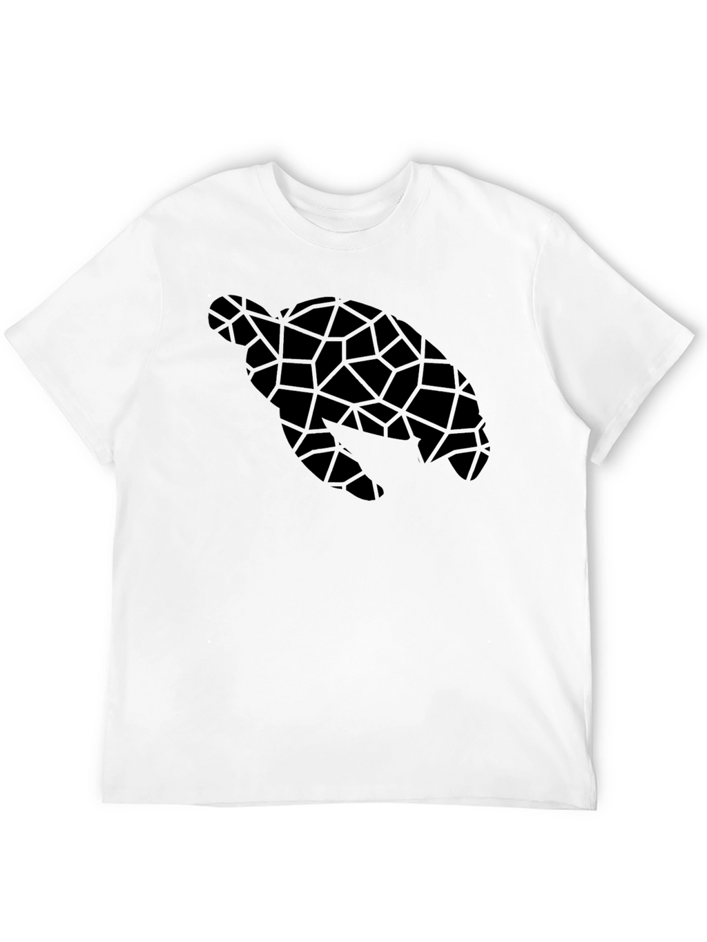 Geometric Sea Turtle Black T-Shirt