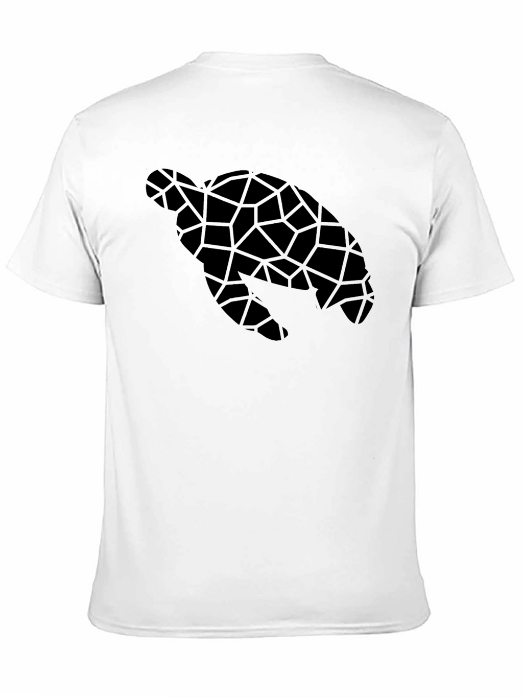 Geometric Sea Turtle Black T-Shirt