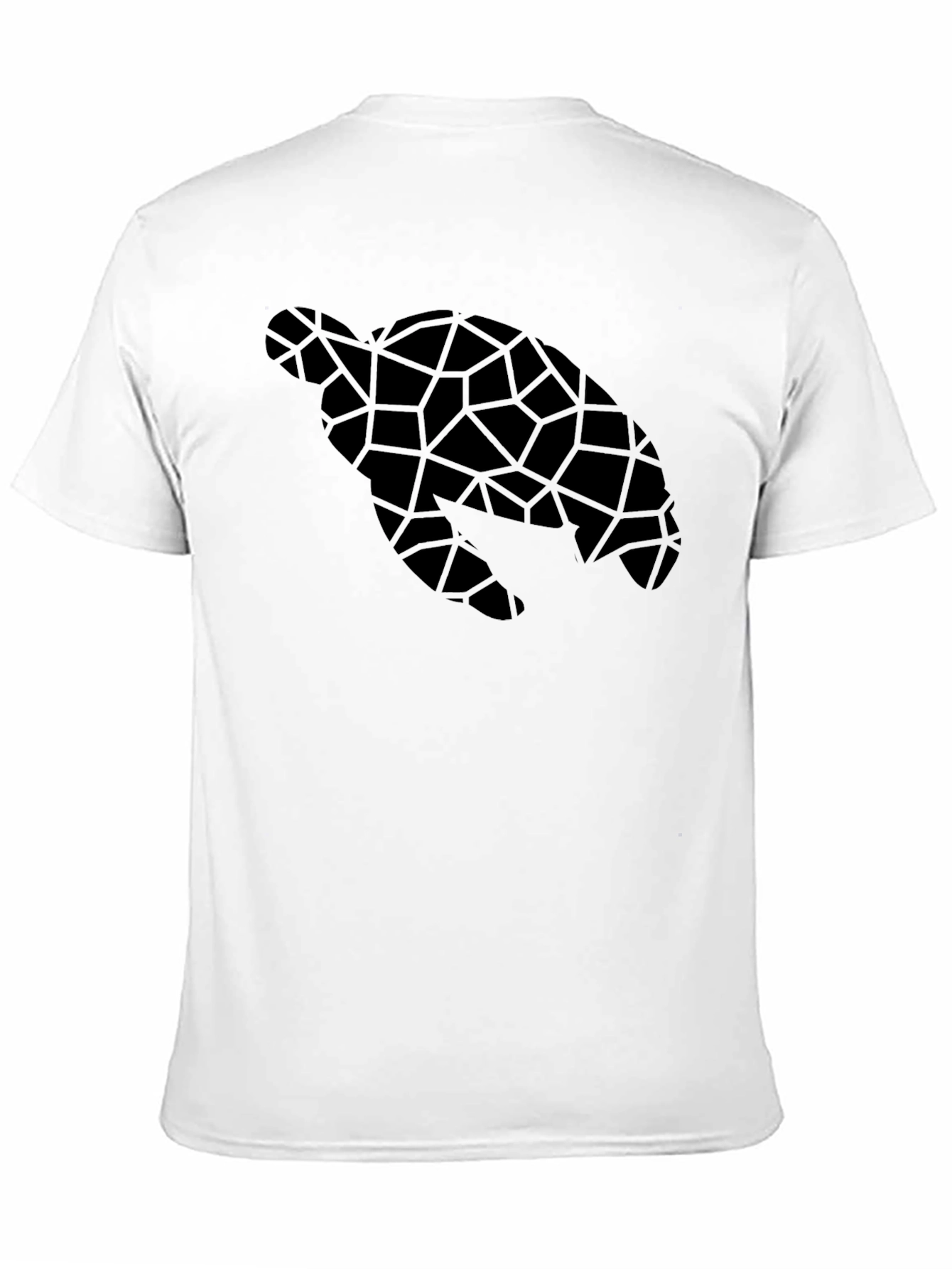 Geometric Sea Turtle Black T-Shirt