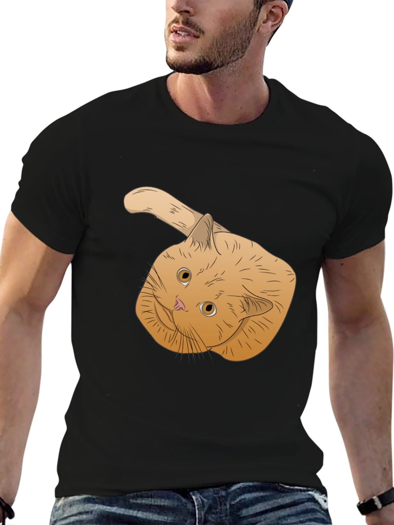 Ginger Cat T-Shirt - Whimsical Pet Lover Apparel