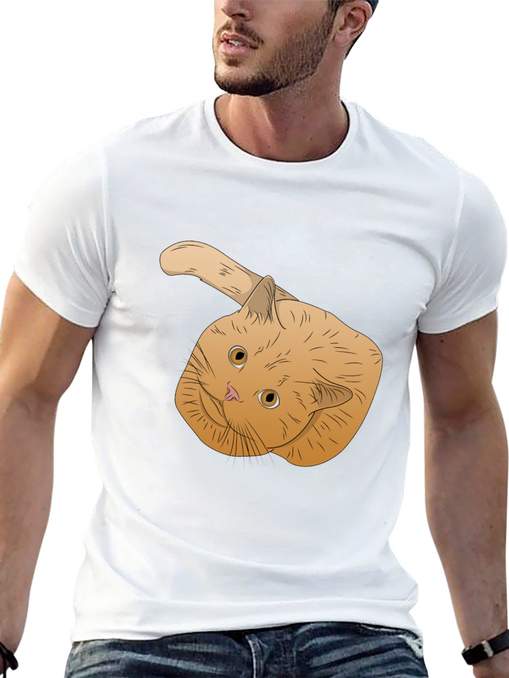 Ginger Cat T-Shirt - Whimsical Pet Lover Apparel