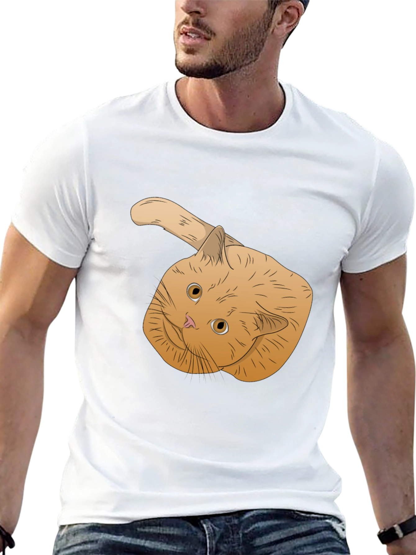 Ginger Cat T-Shirt - Whimsical Pet Lover Apparel