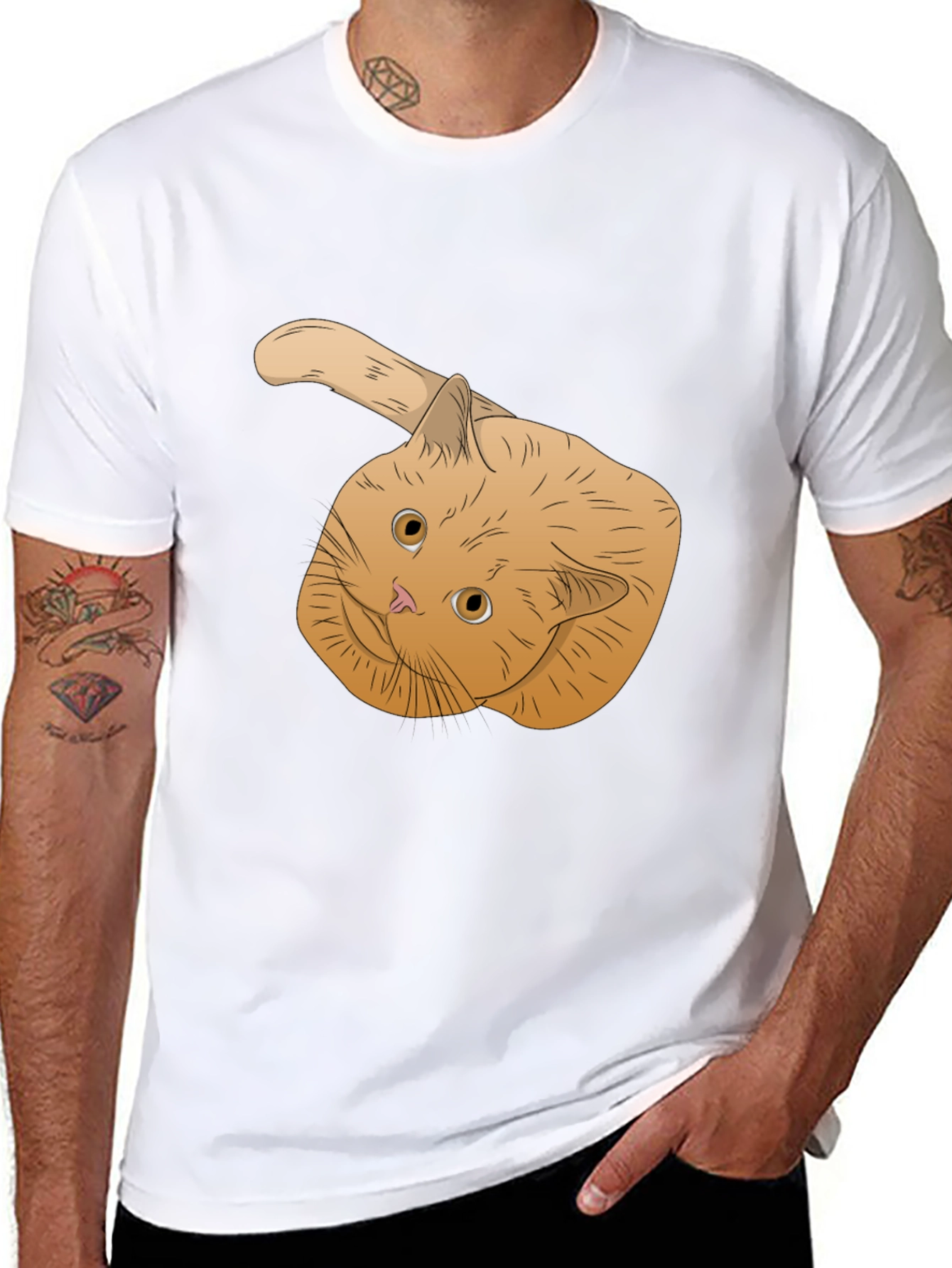 Ginger Cat T-Shirt - Whimsical Pet Lover Apparel