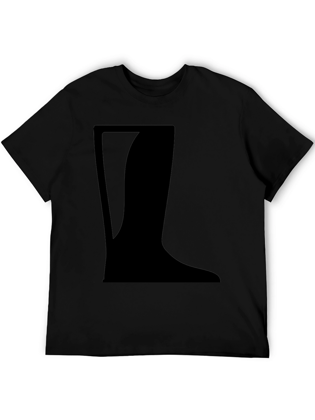 Mens Black T-Shirt with Boot Graphic