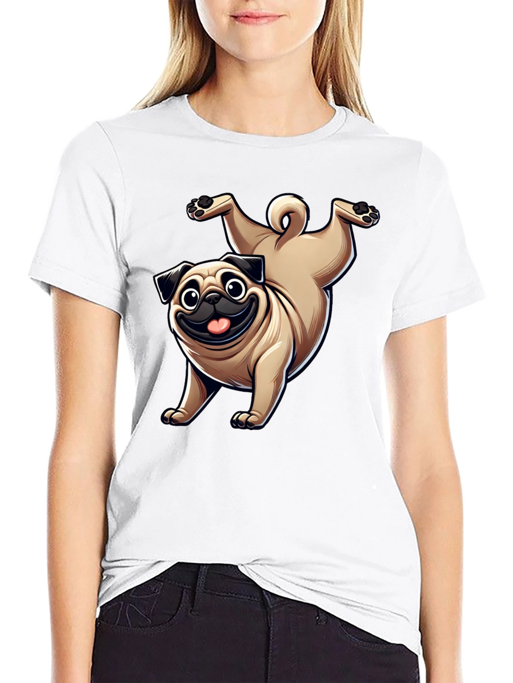 Funny Pug Dog Graphic T-Shirt