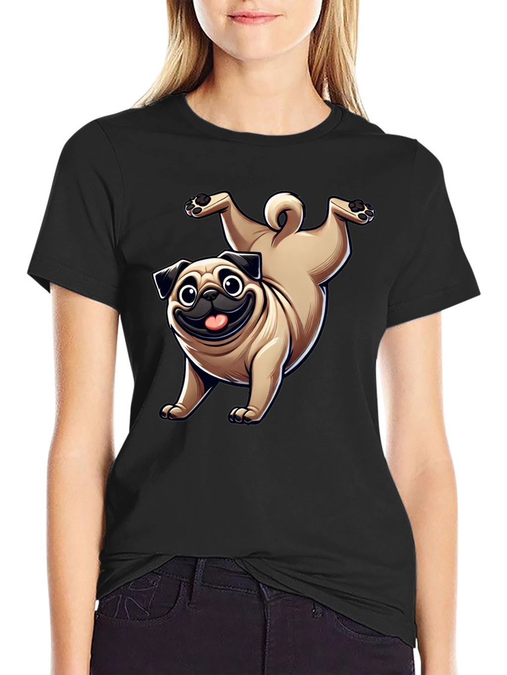 Funny Pug Dog Graphic T-Shirt
