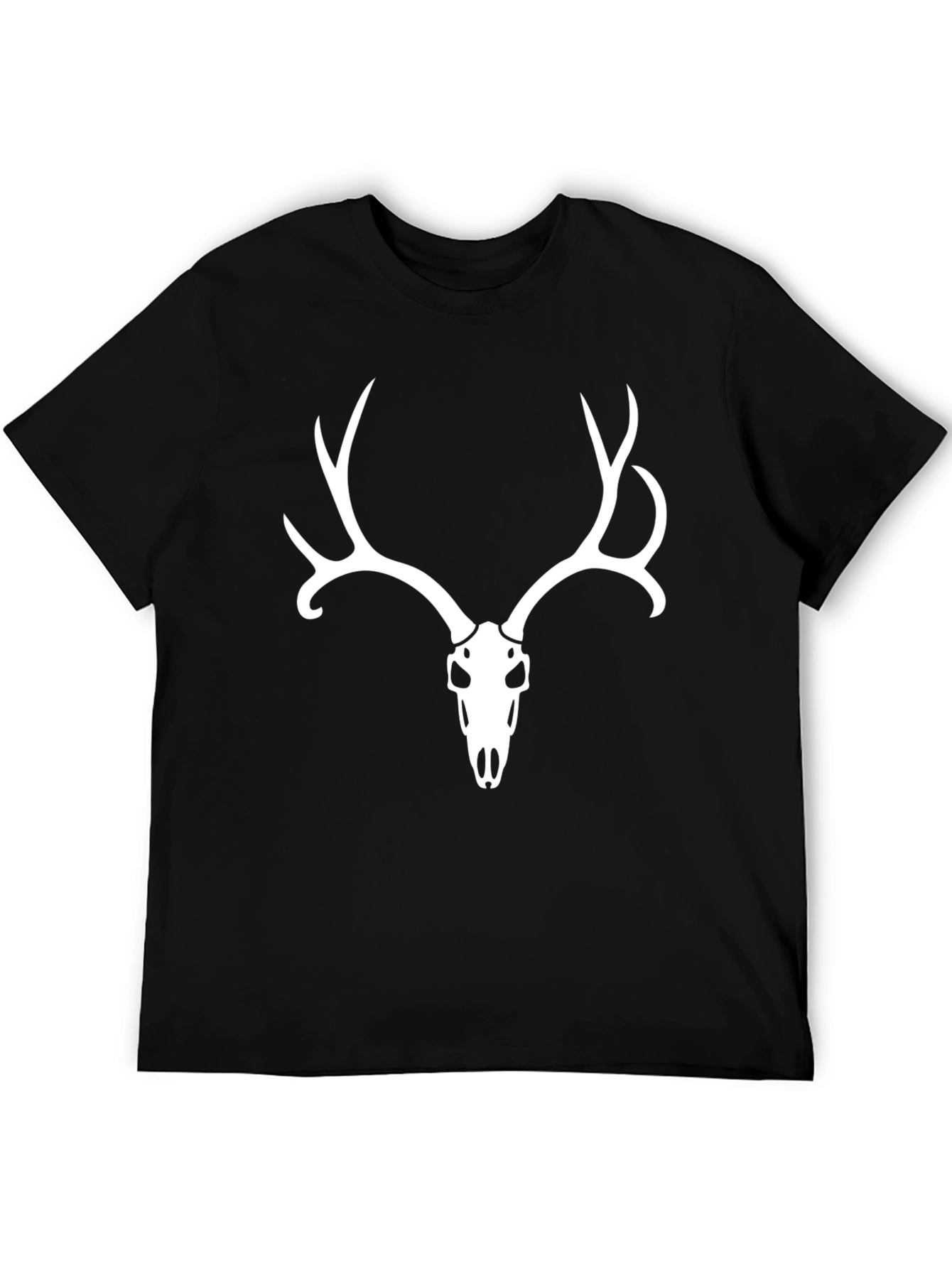 Deer Skull Graphic Tee - Mens Black T-Shirt