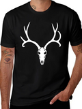 Deer Skull Graphic Tee - Mens Black T-Shirt