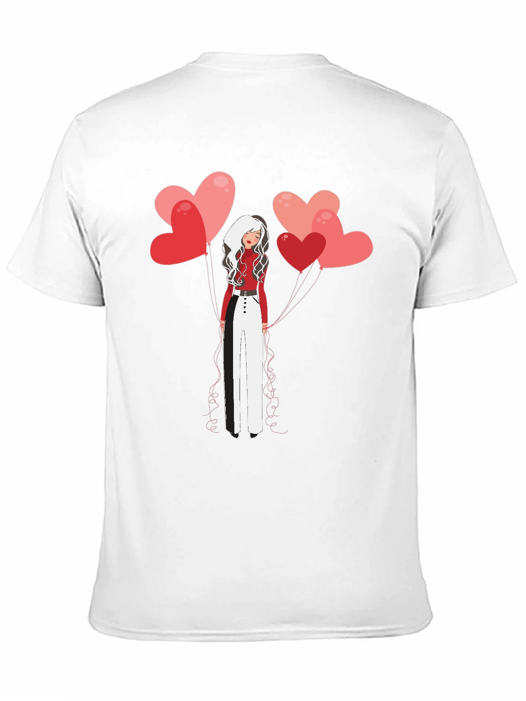 Heart Balloon Girl Graphic Tee - Stylish Unisex T-Shirt